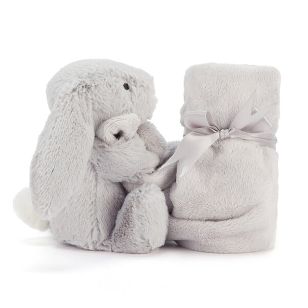 Jellycat Bashful Bunny Silver Soother - Knuffeldoek Konijn