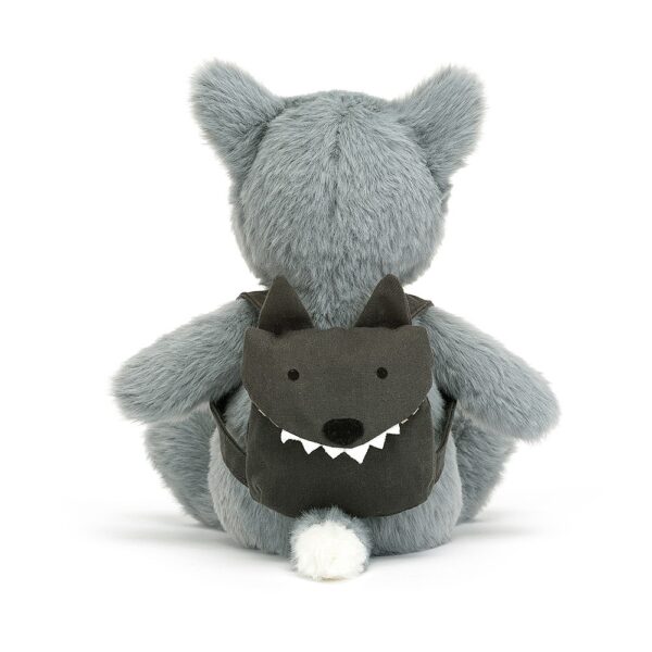 Jellycat Backpack Wolf - Knuffel Wolf met Rugzak