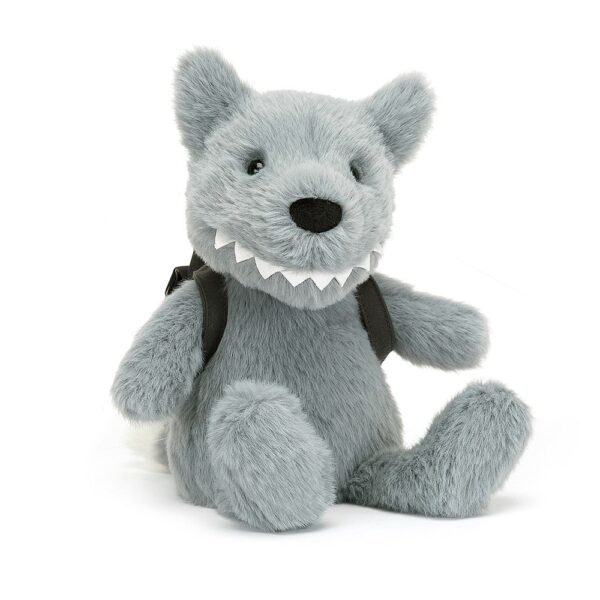 Jellycat Backpack Wolf - Knuffel Wolf met Rugzak