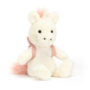 Jellycat Knuffel Backpack Unicorn - Knuffel Unicorn met Rugzak