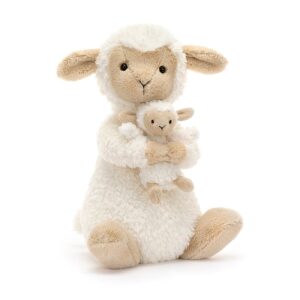 Jellycat Huddles Knuffel Schaap met Baby (24 cm)