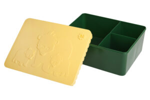 Blafre Lunchtrommel Beren - Geel / Donker Groen