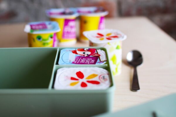 Blafre Lunchtrommel Bloemen - Donker Groen/Wit