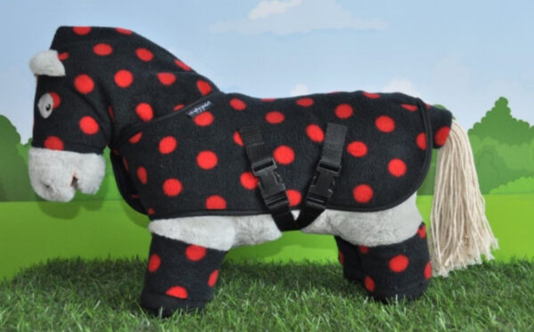 Crafty Ponies Knuffeldeken Set Zwart Rode Stip incl. instructieboekje