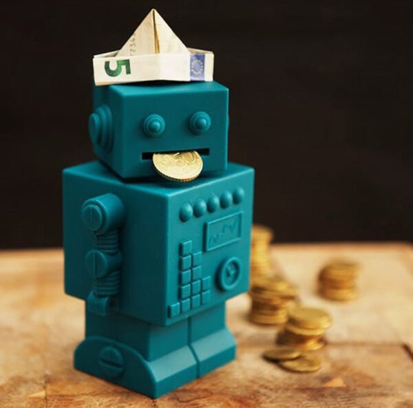 KG Design Spaarpot Robot - Geel