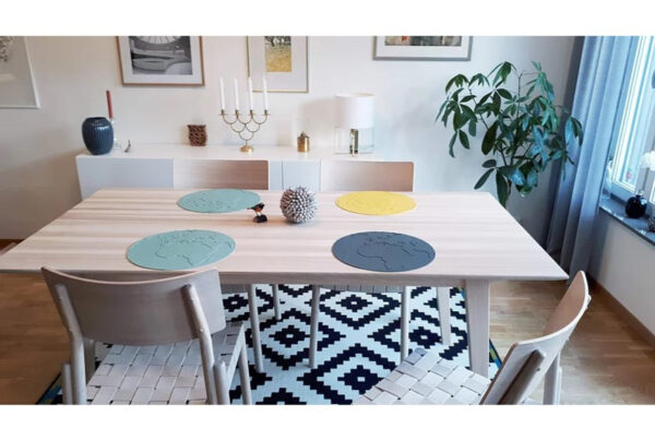 KG Design Placemat Atlas Wereldbol - Roze (op=op)
