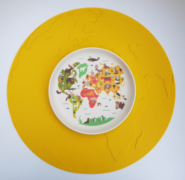 KG Design Placemat Atlas Wereldbol - Roze (op=op)