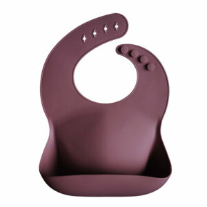 Mushie Siliconen Bib Slabbetje - Dusty Rose