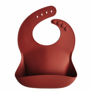 Mushie Siliconen Bib Slabbetje - Raw Sienna