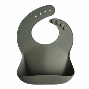 Mushie Siliconen Bib Slabbetje - Silver Sage