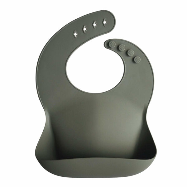 Mushie Siliconen Bib Slabbetje - Silver Sage