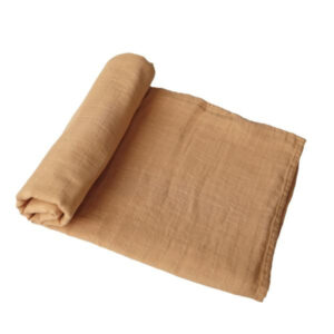 Mushie Hydrofiele Doek XL Swaddle - Fall Yellow
