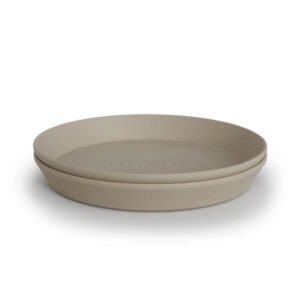 Mushie Bord Rond (set van 2) - Vanilla