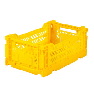 AyKasa Folding Crate Mini Box - Yellow