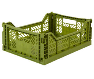 AyKasa Folding Crate Midi Box - Olive