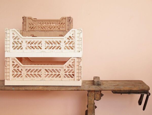 AyKasa Folding Crate Midi Box - Tile Red