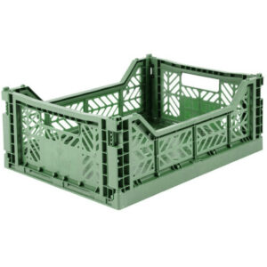 AyKasa Folding Crate Midi Box - Almond Green