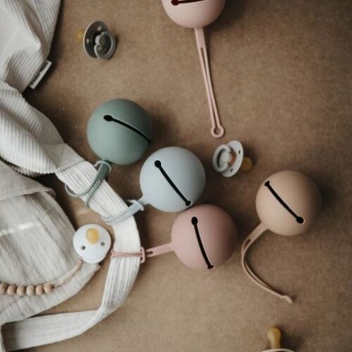 Mushie Fopspeen Bewaardoosje Silicone Pacifier Holder - Natural