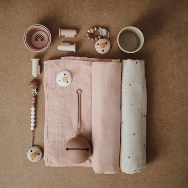 Mushie Baby Tandenborstel - Shifting Sand + Blush (set van 2)
