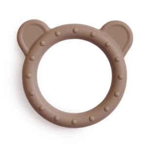 Mushie Bijtring Beer Bear Teether - Natural