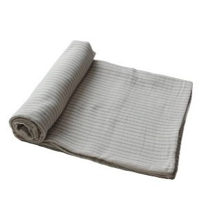 Mushie Hydrofiele Doek XL Swaddle - Sage Stripes