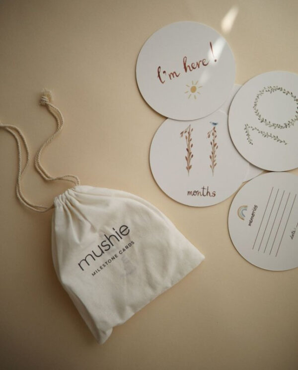 Mushie Milestone Cards - Baby's 1e Jaar