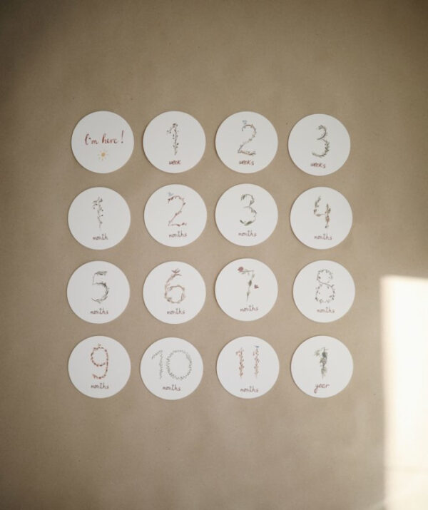 Mushie Milestone Cards - Baby's 1e Jaar