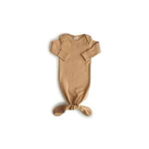 Mushie Slaapzak Newborn - Mustard Melange 0-3 maand