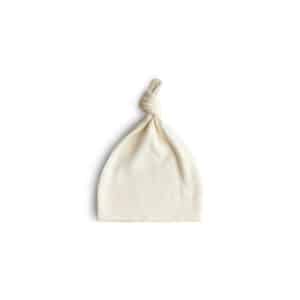 Mushie Babymuts Beanie Newborn - Ivory 0-3 maand