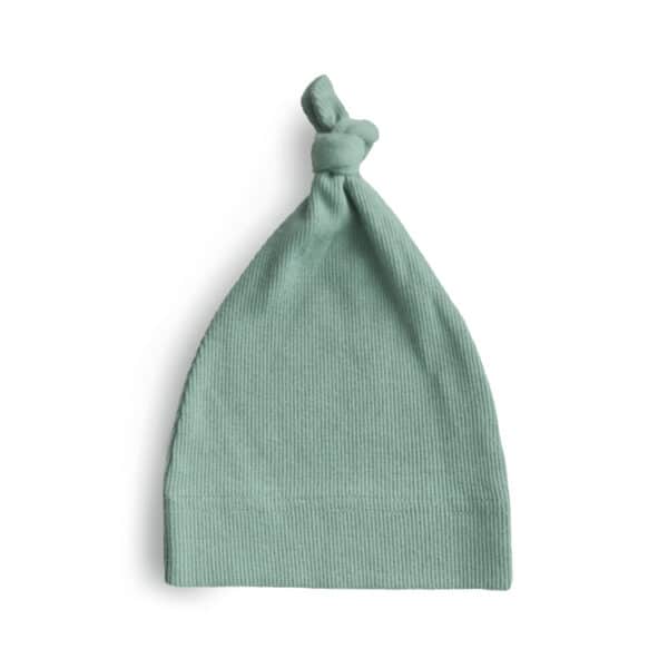 Mushie Babymuts Beanie Newborn - Roman Green 0-3 maand