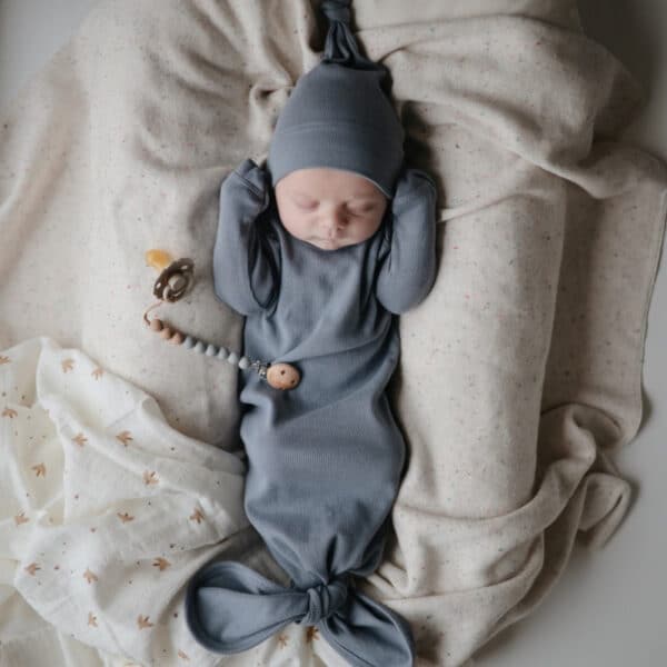 Mushie Babymuts Beanie Newborn - Cedar 0-3 maand