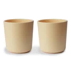 Mushie Beker (set van 2) - Pale Daffodil