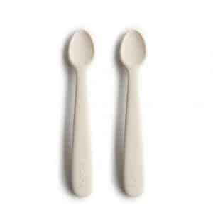 Mushie Kinderbestek Set Lepels - Ivory