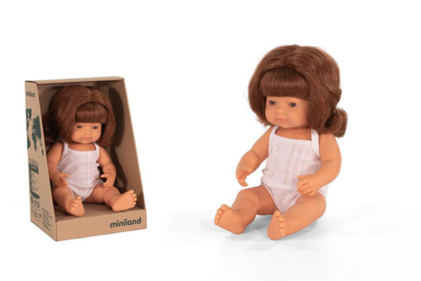 Miniland Pop Europees Roodharig Meisje - Girl (38 cm)