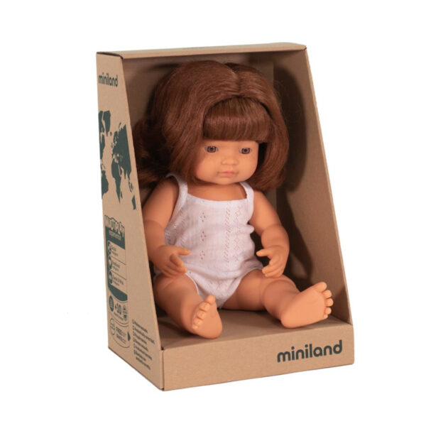 Miniland Pop Europees Roodharig Meisje - Girl (38 cm)
