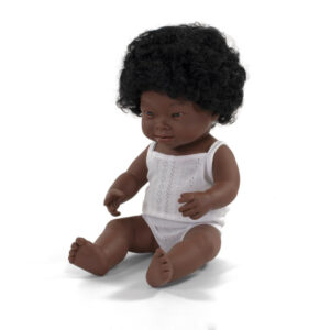 Miniland Pop Afrikaans Meisje met Syndroom van Down - Girl (38 cm)