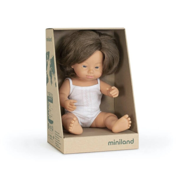 Miniland Pop Europees Meisje met Syndroom van Down - Girl (38 cm)