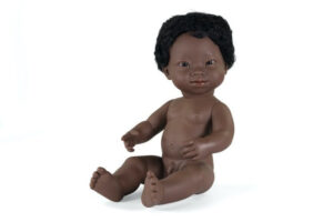 Miniland Pop Afrikaanse Jongen met Syndroom van Down - Boy (38 cm)