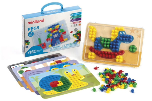 Miniland Mozaikspel Pegs 15mm + 3jaar