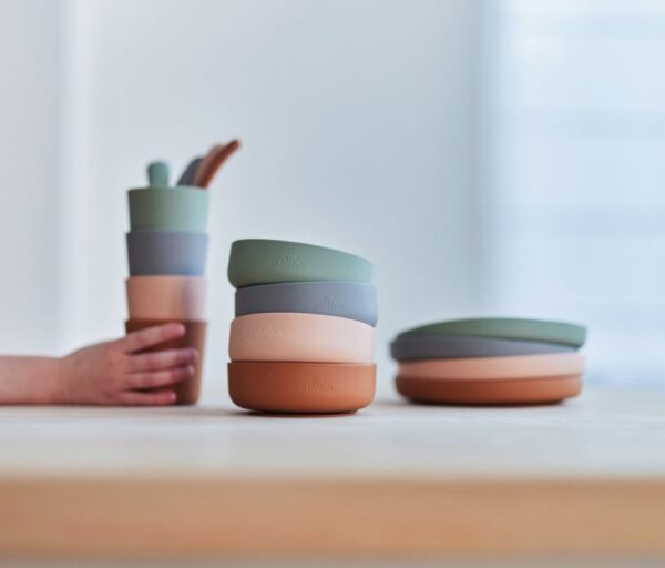 Jollein Kinderservies Siliconen Diner Set - Ash Green