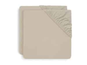 Jollein Hoeslakens Ledikant Jersey - Nougat (60 x 120 cm) (set van 2)
