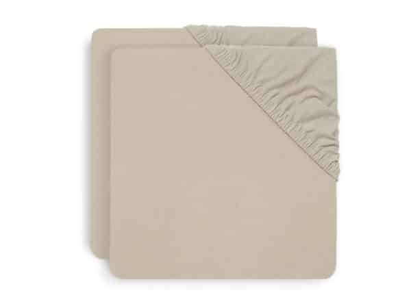 Jollein Hoeslakens Ledikant Jersey - Nougat (60 x 120 cm) (set van 2)