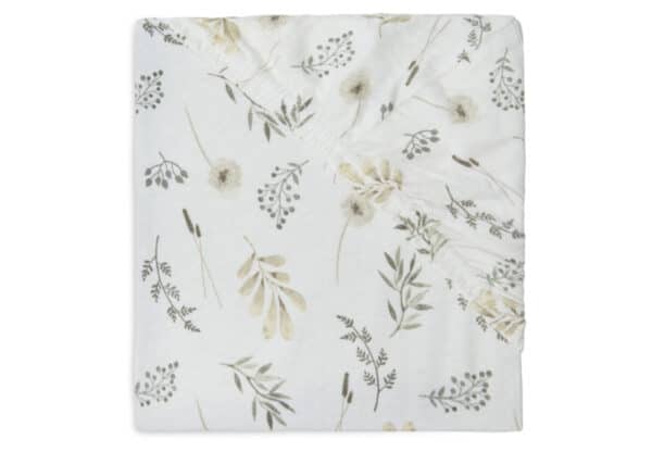 Jollein Hoeslaken Wieg Jersey - Wild Flowers (40/50 x 80/90 cm)