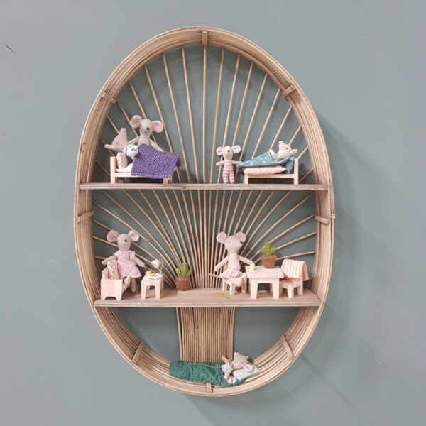 KidsDepot Wandrek Messa Rotan Ovaal - Naturel