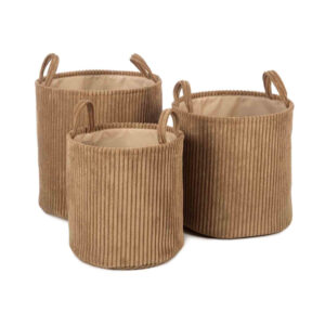 KidsDepot Opbergmanden Ebby - Sand (set van 3)