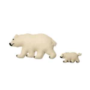 KidsDepot Wanddecoratie Vilten IJsbeer - Ivy (set van 2)