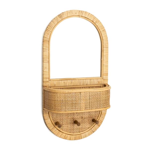 KidsDepot Wandrek Mees met Spiegel Rotan - Naturel