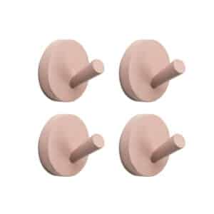 KidsDepot Houten Wandhaken Xion - Roze (set van 4)