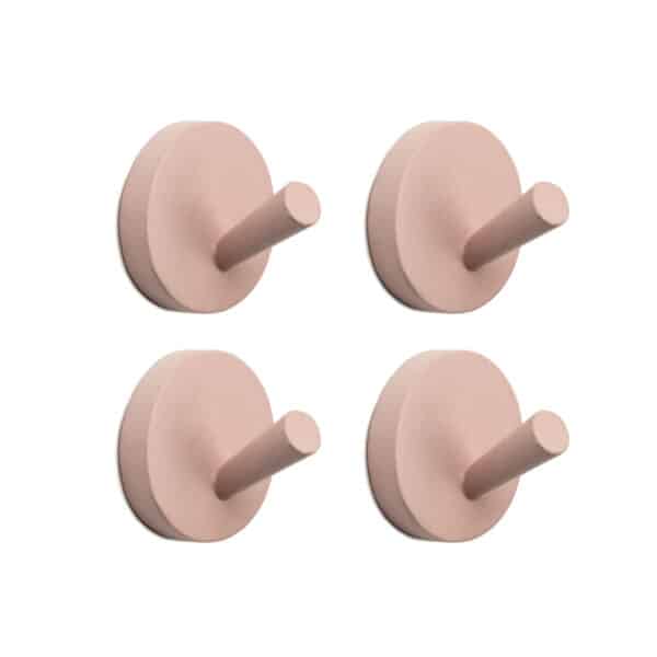 KidsDepot Houten Wandhaken Xion - Roze (set van 4)