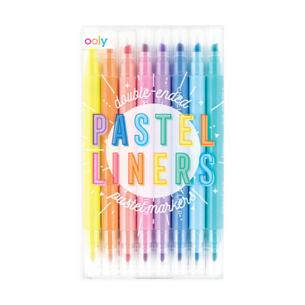 Ooly Stiften Dubbelzijdig Pastel Liners - Set van 8 Pastel stiften